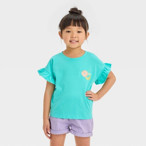 Gingham Kids Fishing Shirts, Girl's, Size: 5, Blue