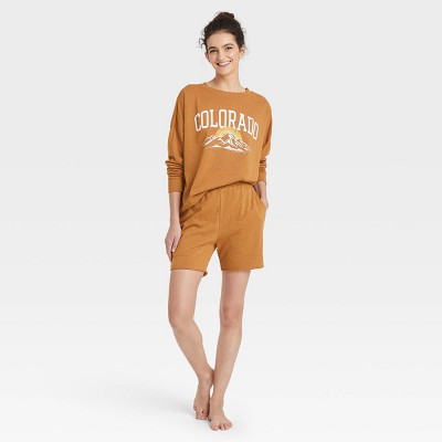 Women's French Terry Pull-On Shorts - Colsie™ Tan XS