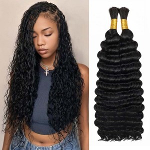 Jessie's Wig #1B #4 #27 #30 #613 Deep Wave Hair Bulk 45g/Pack 2 Bundles 16 20 Inch - 1 of 4