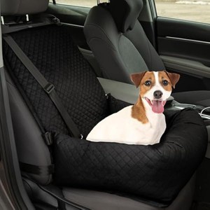 Pet Car Seat for Small to Medium Dogs and Cats up to 44lbs - Car Accessories Back by PETMAKER (Black) - 1 of 1