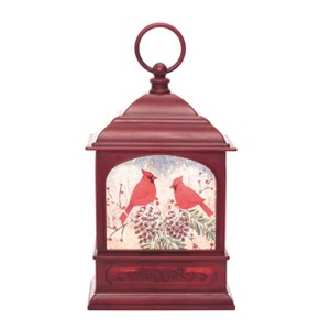 Transpac 9 in. Holiday Cardinal Lantern Water Globe - 1 of 4