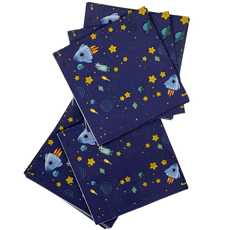 Anna + Pookie Boy Astronaut Disposable Paper Party Napkins 20 Ct., 3 of 4