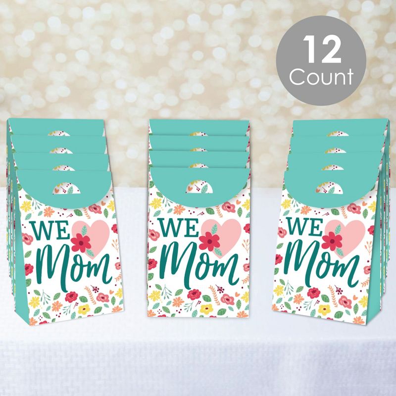 Big Dot of Happiness Colorful Floral Happy Mother's Day - We Love Mom Gift Favor Bags - Party Goodie Boxes - Set of 12, 3 of 10