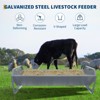 Heavy Duty Steel Goat Feeder, Heavy Duty 22 Gallon Capacity Livestock Feed Trough, Thickened Livestock Feeder - 3 of 4
