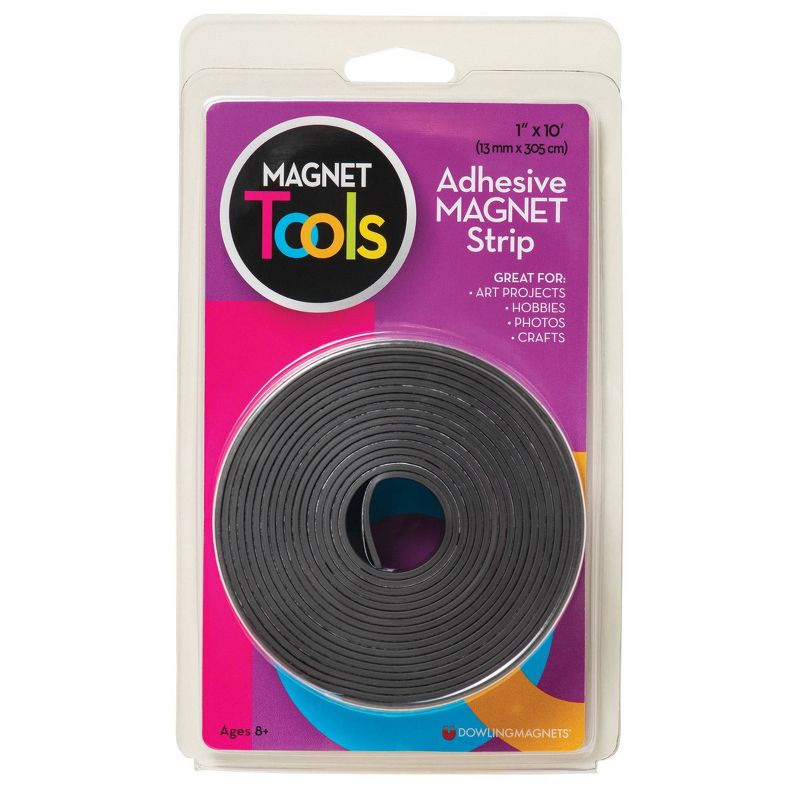 3 Rolls 1&#34; x 10ft Magnet Strips with Adhesive - Dowling Magnets, 2 of 4