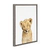 Sylvie Animal Studio Sleepy Lion Framed Canvas by Amy Peterson - Kate & Laurel All Things Decor - 2 of 4