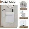 NicBex 18" Floating Bathroom Vanity with Resin Sink&Door Cabinet,Chic Wall Mounted Vanity Combo,No Faucet Included - 2 of 4