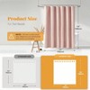 78 Inch Long Shower Curtain - Linen Textured Heavy Duty, 72x78, Blush Pink, Machine Washable, 12 Hooks - 3 of 4