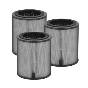 Nispira JF100 Replacement Filter for Jafända JF100 Air Purifier 3 Stage Filtration True HEPA Activated Carbon, 3 Packs - 1 of 4