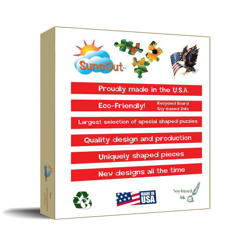 Sunsout Freedom's Light 1000 pc Special Shape Fourth of July Jigsaw Puzzle 97016, 4 of 6