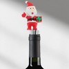 Unique Bargains Santa Claus Bottle Stopper Zinc Alloy Silicone Red White Black Silver Tone 4.84"x1.54"x0.79" 1 Pc - 2 of 3