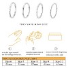 Set of 4 925 sterling silver rings, rust-resistant, exquisite, stylish, stackable, anniversary gift - 3 of 4