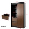71" H Wardrobe Closet, Clothing Storage Cabinet with Sliding Door&Hanging Rail,Freestanding Armoire Wardrobe Cabinet for Bedroom Cloakroom Living Roo - 3 of 4