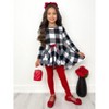 Plaid Hi-Lo Tunic and Legging Set Mia Belle Girls - 3 of 4