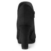 Allegra K Women's Round Toe Chunky Heeled Ankle Heel Boots - 4 of 4