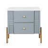 Christopher Knight Home Eilidh Modern Wood and Metal Nightstand with 2 Drawers - 2 of 4