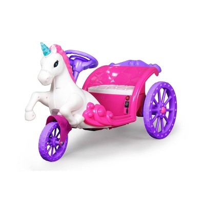 Best Ride on Cars 6V Unicorn Carriage Powered Ride-On - Pink