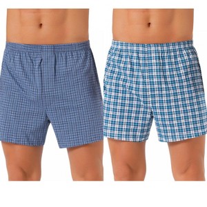 INSPIRE CHIC Men's 2 Pack Elastic Waistband Plaid Pattern Underwear Boxer Shorts - 1 of 4