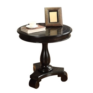 NicBex Modern 26" Small Round Coffee Table with Wood Frame for Living Room and Bedroom - 1 of 4