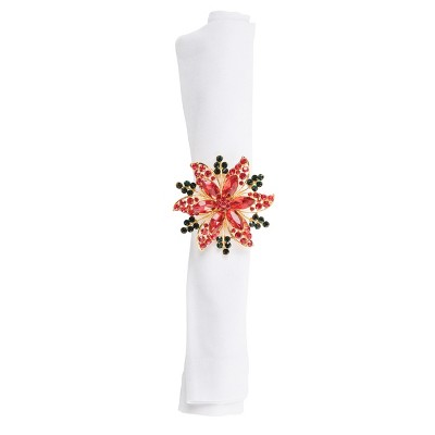 C&F Home Poinsettia Napkin Ring - Thumbnail 4