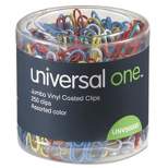 Universal Vinyl-Coated Wire Paper Clips Jumbo Assorted Colors 250/Pack 95000