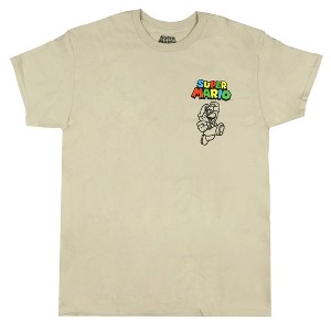 Seven Times Six Super Mario T-Shirt Men's Character Group Sketch Design Two-Sided Tee - 1 of 3