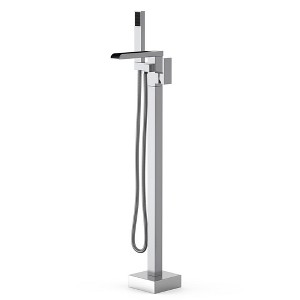 Whizmax Freestanding Bathtub Faucet Tub Filler Floor Mount Bathroom Faucets Brass Single Handle with Hand Shower,Standing Tub Faucet - 1 of 4
