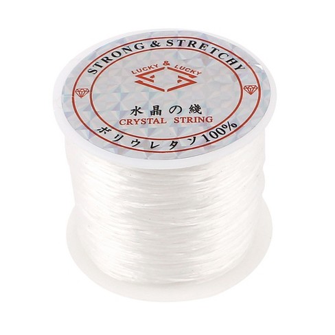 1mm White Elastic Cord Beading Thread Stretch String for Bracelet Making 109 Yard