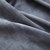Aghana Digitals 2-Piece Anthracite Velvet Blackout Curtains with Metal Rings, 55.1x96.5" - Light - 4 of 4