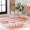 JONATHAN Y Veronica Classic Beach Stripe and Palm Leaf Indoor/Outdoor Area Rug - 2 of 4