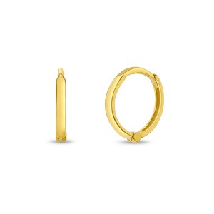 Girls' Timeless 14k Yellow Gold Hoop Earrings - 7mm - In Season Jewelry - 1 of 3
