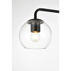 Elegant Lighting Genesis 3 light Black and Clear Bath Sconce - 4 of 4