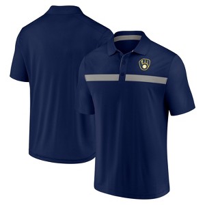 MLB Milwaukee Brewers Men's Polo T-Shirt - 1 of 3