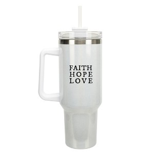100 North Faith Hope Love Blessed Always Wrap-Around 40 Oz. Stainless Steel Water Bottle Coffee Mug, Spill & Leak Resistant, Travel Tumbler with - 1 of 4