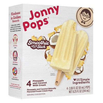 JonnyPops Pineapple and Coconut with Cream Frozen Pops - 8.25 fl oz/4ct