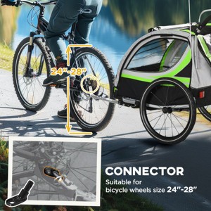 Sillysis 2-in-1 Walk/Ride Child Baby Bike Trailer for Kids 2 Seater - 1 of 4