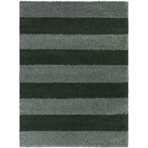 Balta Rugs 5'3"x7' Brodie Striped Shag Area Rug Green - 1 of 4