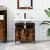 vidaXL Bathroom Sink Cabinet Smoked Oak 23.6"x11.8"x23.6" Engineered Wood - 3 of 4