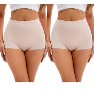 INSPIRE CHIC 2 Pcs Women's High Waisted Briefs Tummy Control Butt Lifter Control Lady Panties - 1 of 4