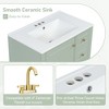 Lyngins 30" Freestanding Bathroom Vanity with Sink, Soft Close Door with Shelf & 3 Drawers, Modern Bathroom Storage Cabinet with Ceramic Sink - 3 of 4