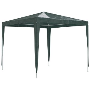 vidaXL Professional Outdoor Party Tent, Steel Frame Gazebo, UV-Water Resistant Polyethylene Canopy, 8.2'x8.2'x7.9' Green - 1 of 4