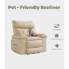 Oversized Recliner Chair for Adults - PU Leather Recliner Sofa with High-Density Foam, Wide Seat & Smooth Manual Recline - 4 of 4