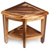 EcoDecors® SnazzyCorner® 18"H Teak Wood Corner Shower Bench with Shelf in EarthyTeak Finish - Target Plus Natural 22"L x 15"D x 18"H - 4 of 4