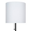 56.5" Stick Floor Lamp: Includes LED Bulb, Pull Chain, Linen Shade, ETL Listed - Cresswell Lighting - image 4 of 4