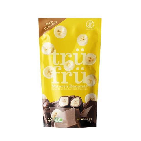 Tru Fru Hyper Dried Banana Covered In Dark Chocolate Candy - 2.3oz : Target