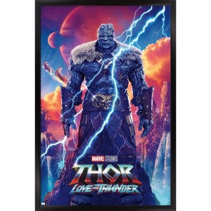 Trends International Marvel Thor: Love and Thunder - Korg One Sheet Framed Wall Poster Prints - 1 of 4