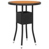 vidaXL 3 Piece Patio Dining Set Poly Rattan Black - 3 of 4