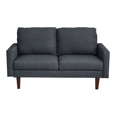 Linen Sofa Modern Couch Comfy Loveseat with Wooden Legs for Living Room, Bedroom, Office