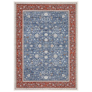Coolmee Washable Area Rugs for Living Room,Rugs for Bedroom Soft Low Pile Non-Slip Area Rug with Rubber Backing for Home Office Decor Red - 1 of 4