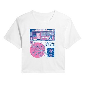 Women's - Instant Message - Japanese Panels Cropped Graphic T-Shirt - 1 of 4
